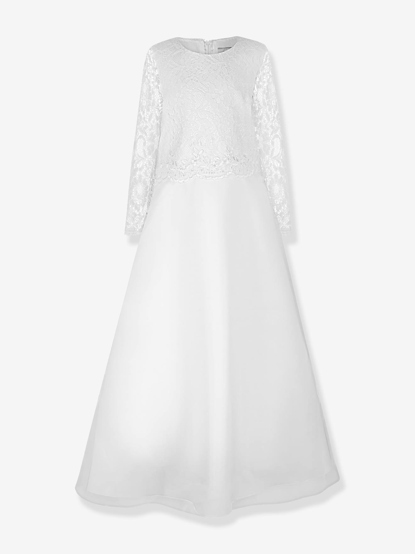 Mädchen Kommunionkleid mit Ärmeln aus Spitze Happy Girls von Happy Girls