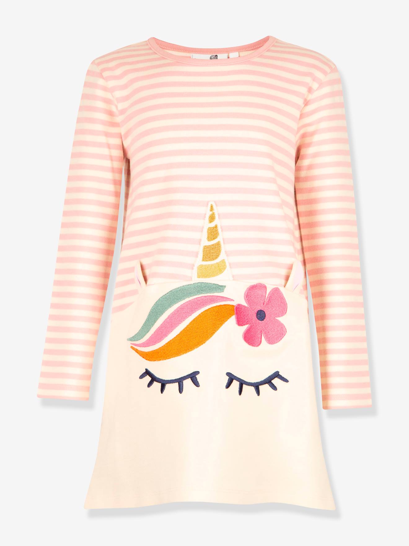 Shirtkleid mit Einhorn-Applikation Happy Girls Mädchen pudrig von Happy Girls