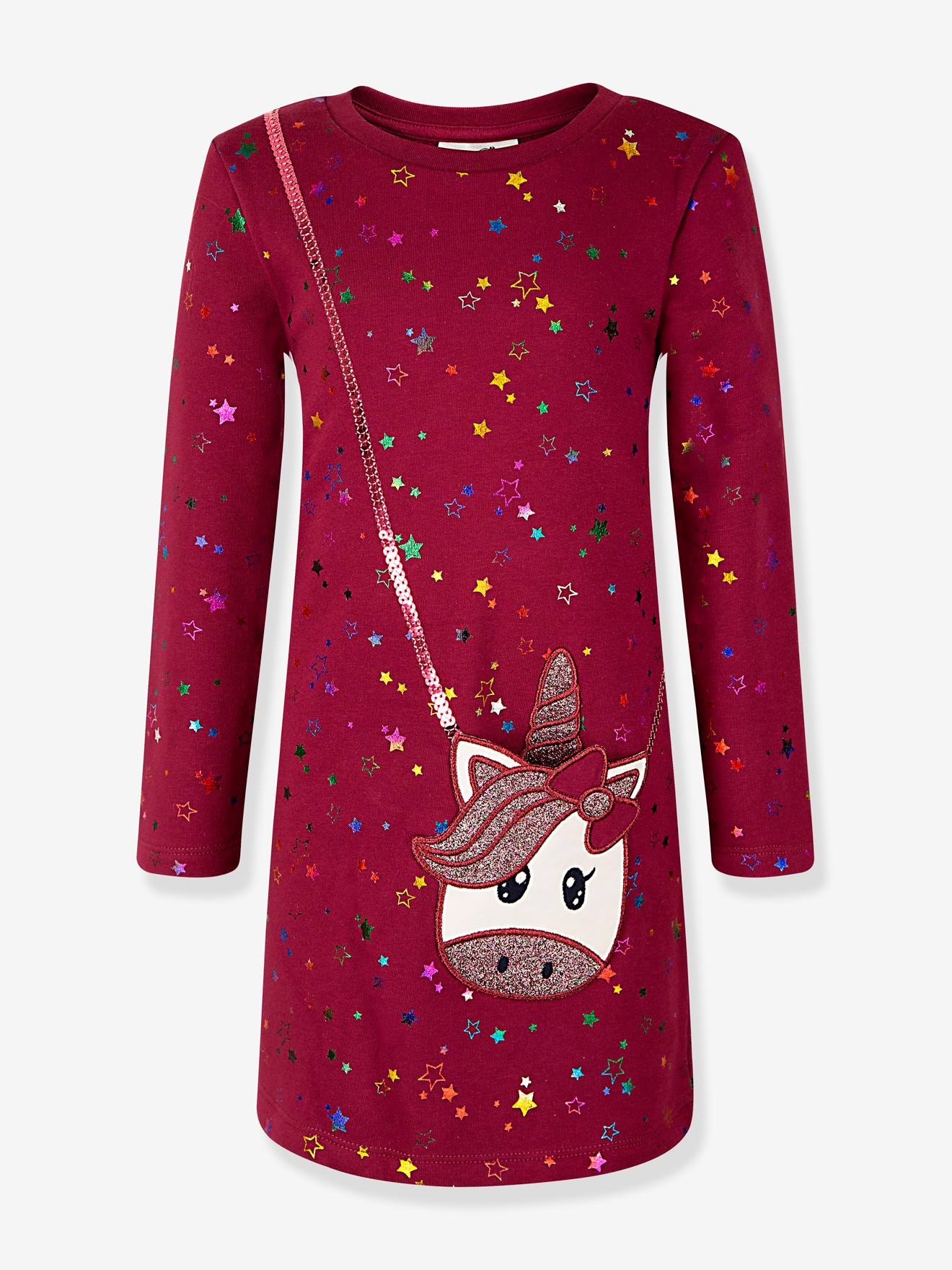 Shirtkleid mit Fake-Tasche Happy Girls Mädchen granatapfel von Happy Girls