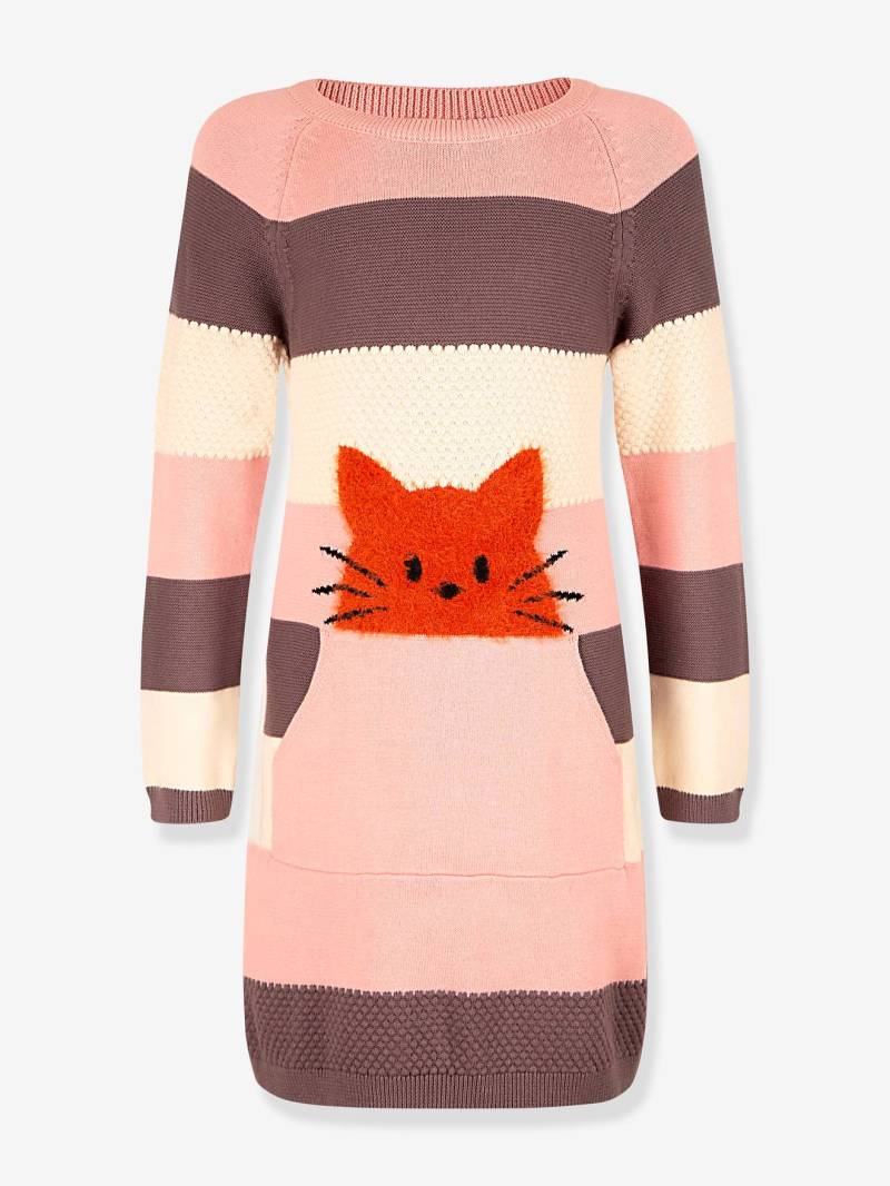 Strickkleid Blockstreifen Happy Girls Mädchen mit Katze pudrig von Happy Girls