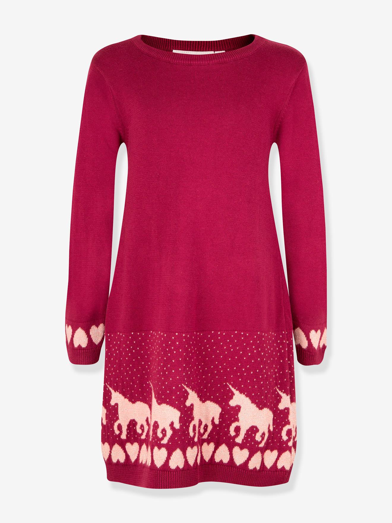 Strickkleid Einhörner Happy Girls Mädchen granatapfel von Happy Girls