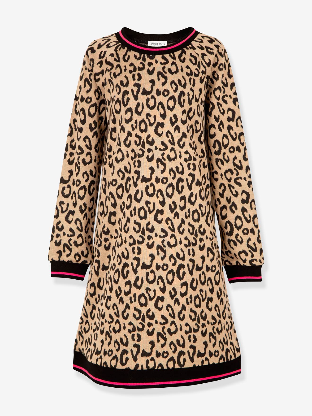 Strickkleid Happy Girls Mädchen mit Leoprint von Happy Girls