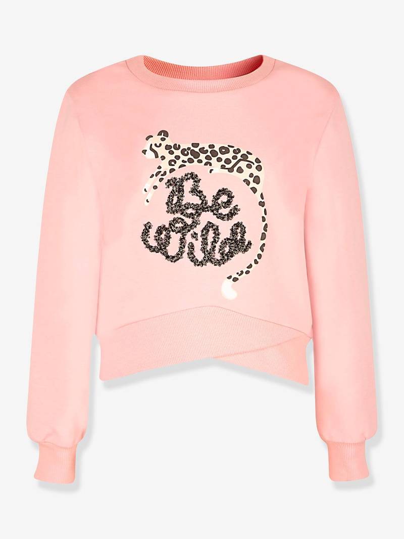 Sweatshirt Happy Girls Mädchen Leo-Motiv mit Schrift pudrig von Happy Girls