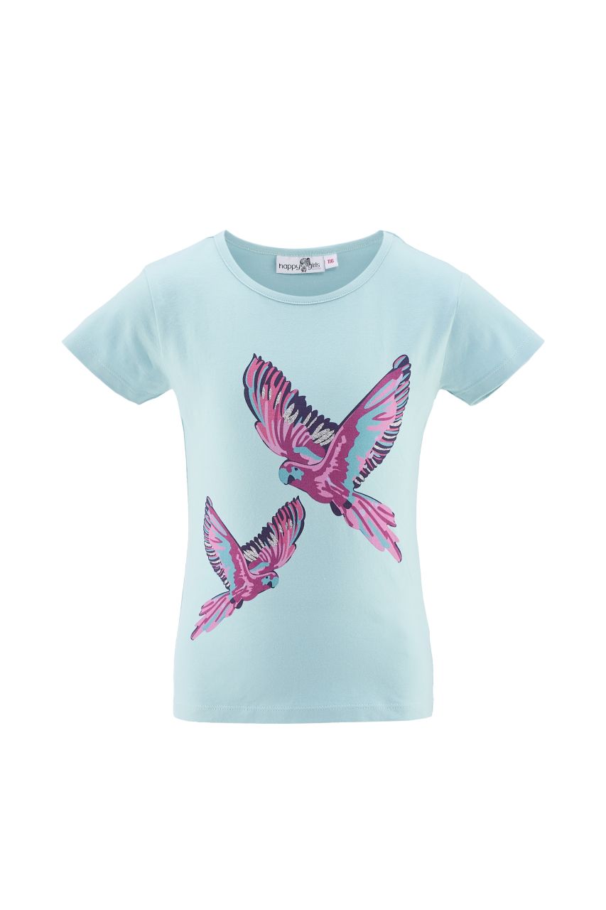 T-Shirt light blue mit Papageien / Happy Girls by Eisend von Happy Girls