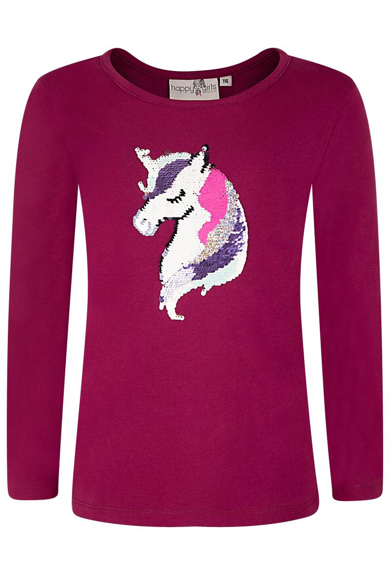 happy girls Langarmshirt, mit süßem Einhorn-Motiv aus tollen Wechsel-Pailletten von Happy Girls