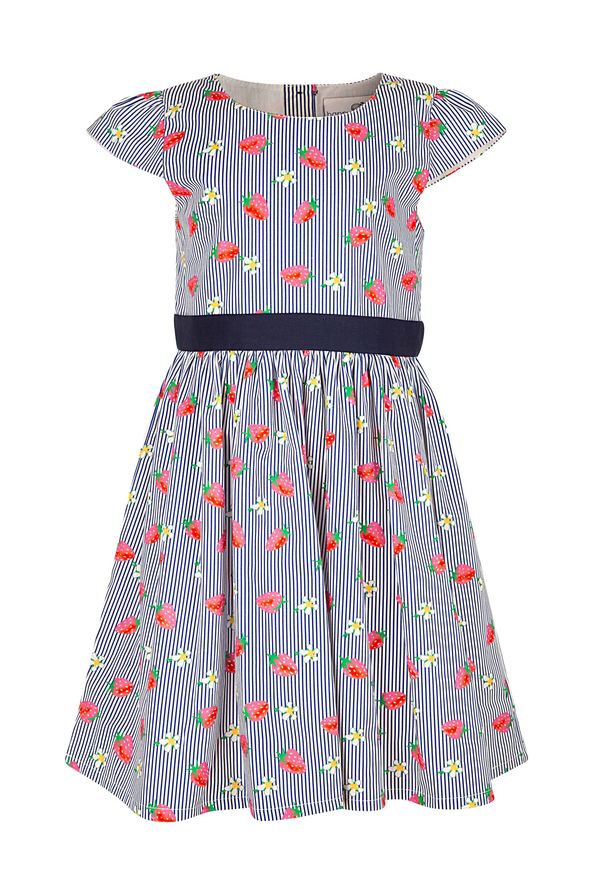 happy girls Sommerkleid mit kleinen Flügelärmeln und kontrastierten Bindegürtel von Happy Girls