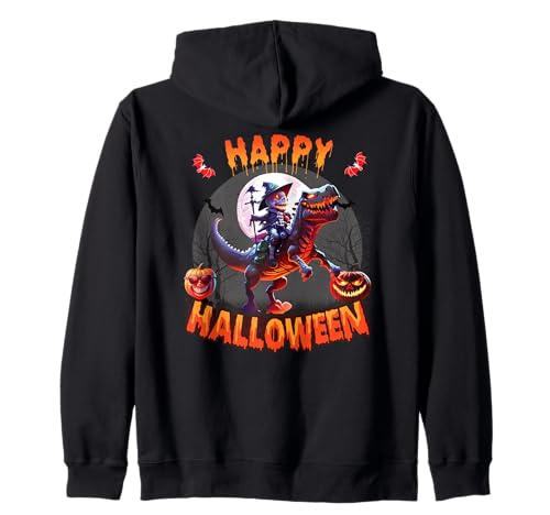 Halloween Kostüm Kinder Cooler Dino mit Skelett Kürbis Kapuzenjacke Halloween Kostüm Kinder Cooler Dino mit Skelett Kürbis Kapuzenjacke von Happy Halloween Dinosaurier T Rex Zombie Jungen
