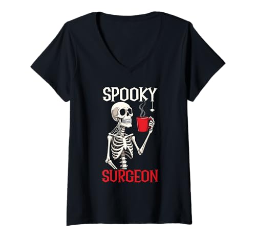 Damen Happy Halloween Doctor Chirurg Arzt Trick Or Treat T-Shirt mit V-Ausschnitt Damen Happy Halloween Doctor Chirurg Arzt Trick Or Treat T-Shirt mit V-Ausschnitt von Happy Halloween Doctor Trick Or Treat Medicine