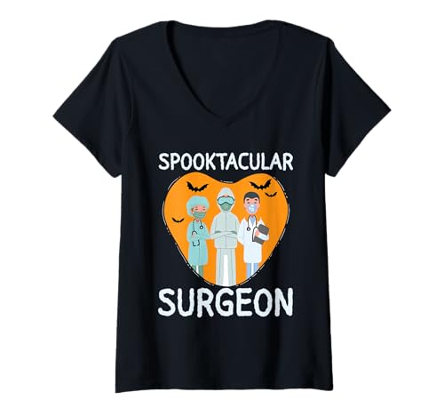 Damen Happy Halloween Doctor Chirurg Arzt Trick Or Treat T-Shirt mit V-Ausschnitt Damen Happy Halloween Doctor Chirurg Arzt Trick Or Treat T-Shirt mit V-Ausschnitt von Happy Halloween Doctor Trick Or Treat Medicine