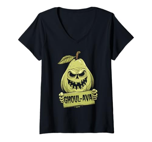 Damen Fröhlicher Leckerbissen für Obstliebhaber an Halloween T-Shirt mit V-Ausschnitt Damen Fröhlicher Leckerbissen für Obstliebhaber an Halloween T-Shirt mit V-Ausschnitt von Happy Halloween Fruit Trick Or Treat