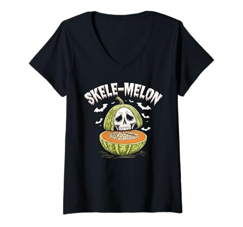 Damen Fröhlicher Leckerbissen für Obstliebhaber an Halloween T-Shirt mit V-Ausschnitt Damen Fröhlicher Leckerbissen für Obstliebhaber an Halloween T-Shirt mit V-Ausschnitt von Happy Halloween Fruit Trick Or Treat