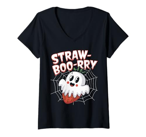Damen Fröhlicher Leckerbissen für Obstliebhaber an Halloween T-Shirt mit V-Ausschnitt Damen Fröhlicher Leckerbissen für Obstliebhaber an Halloween T-Shirt mit V-Ausschnitt von Happy Halloween Fruit Trick Or Treat