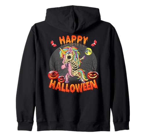 Dab Skelett Einhorn Halloween Kostüm Kinder Unicorn Zombie Kapuzenjacke Dab Skelett Einhorn Halloween Kostüm Kinder Unicorn Zombie Kapuzenjacke von Happy Halloween Kostüm Mädchen & Damen Einhorn