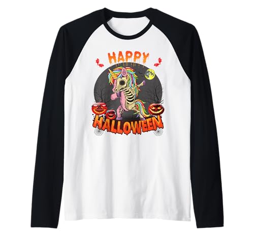 Dab Skelett Einhorn Halloween Kostüm Kinder Unicorn Zombie Raglan Dab Skelett Einhorn Halloween Kostüm Kinder Unicorn Zombie Raglan von Happy Halloween Kostüm Mädchen & Damen Einhorn