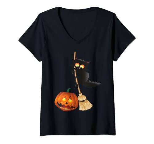 Damen Happy Halloween T-Shirt Lustige Halloween Geschenkidee T-Shirt T-Shirt mit V-Ausschnitt Damen Happy Halloween T-Shirt Lustige Halloween Geschenkidee T-Shirt T-Shirt mit V-Ausschnitt von Happy Halloween T-Shirts