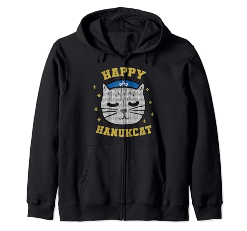 Hanukcat jüdischer Hanukkah-Davidstern Menora Katze Mama Papa Kapuzenjacke Hanukcat jüdischer Hanukkah-Davidstern Menora Katze Mama Papa Kapuzenjacke von Happy Hanukkah Jewish Costume Chanukah Outfit
