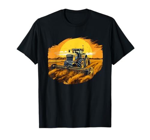 Coole Farmer Arbeit mit Maschinen für Bauern Jungen und Mädchen T-Shirt von Happy Harvest Time with agricultural Machinery