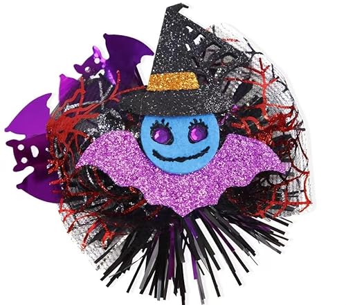 Happy Hold Halloween Haarspangen, Niedliche Mädchen Haar Accessoires, Geschenke, Haarspangen (Hexenfledermaus) von Happy Hold