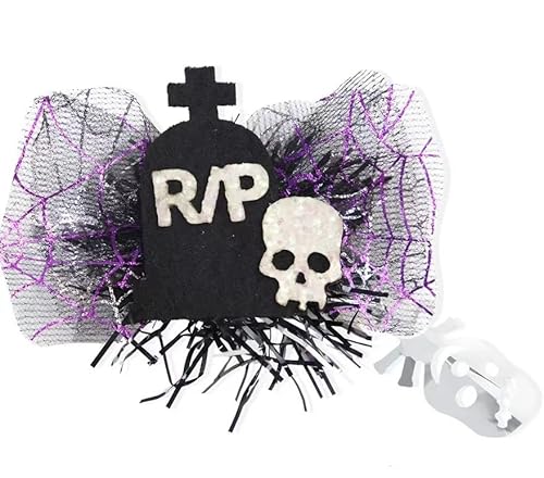 Happy Hold Halloween Haarspangen, Niedliche Mädchen Haar Accessoires, Geschenke, Haarspangen (Schädel und Knochen Grabstein) von Happy Hold