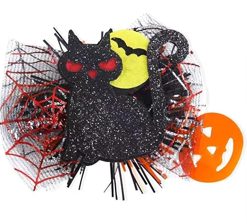 Happy Hold Halloween Haarspangen, Niedliche Mädchen Haar Accessoires, Geschenke, Haarspangen (Schwarze Katze Spinnennetz) von Happy Hold