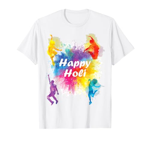 Happy Holi Festival Outfit für Indien Hindu, Damen, Kinder, Herren T-Shirt Happy Holi Festival Outfit für Indien Hindu, Damen, Kinder, Herren T-Shirt von Happy Holi Celebration 2025 Indian Color Festival