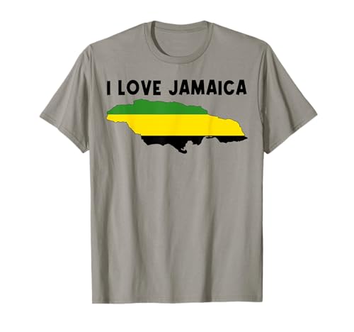 Ich Liebe Jamaica Hello Jamaica Map Flag Stolzer jamaikanischer Papa Mama T-Shirt Ich Liebe Jamaica Hello Jamaica Map Flag Stolzer jamaikanischer Papa Mama T-Shirt von Happy Jamaica Independence Day Proud Jamaican