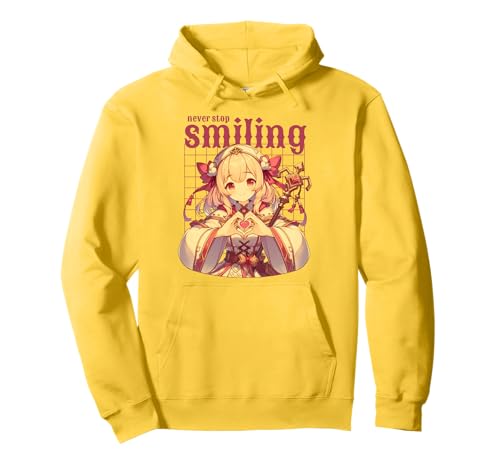 Never Stop Smiling – Niedliche Anime-Girl-Figur, japanische Kunst Pullover Hoodie Never Stop Smiling – Niedliche Anime-Girl-Figur, japanische Kunst Pullover Hoodie von Happy Kawaii
