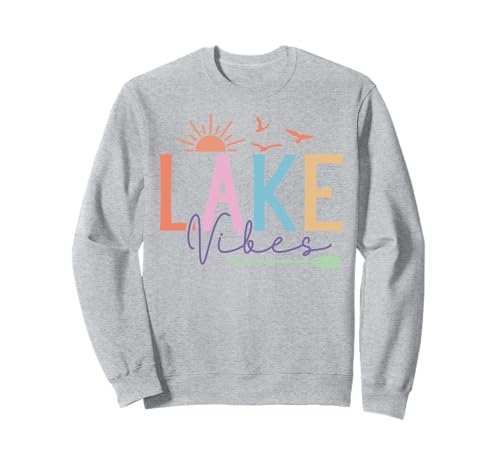 Lake Vibes Summer Vibes Vacation Lustiges Retro-Design für Herren und Damen Sweatshirt Lake Vibes Summer Vibes Vacation Lustiges Retro-Design für Herren und Damen Sweatshirt von Happy Lake Vibes Summer Vibes Only Outfits Co.