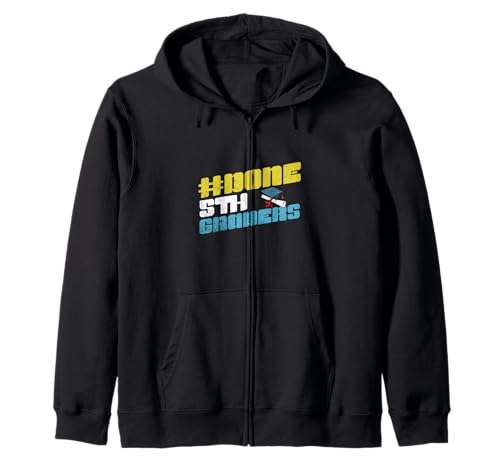 5. Klasse fertig Lustiger Abschluss Fünftklässler Jungen Mädchen Kapuzenjacke von Happy Last Day of School Outfit Gifts