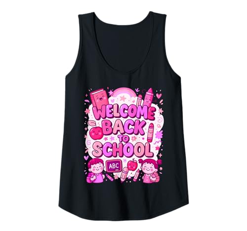 Damen Willkommen zurück in der Schule Süßer und glücklicher Mädchenstil Tank Top Damen Willkommen zurück in der Schule Süßer und glücklicher Mädchenstil Tank Top von Happy Learning Vibes