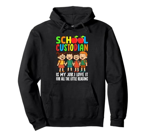 Buntes Schulkustodian-Kinder-Design Pullover Hoodie Buntes Schulkustodian-Kinder-Design Pullover Hoodie von Happy Learning