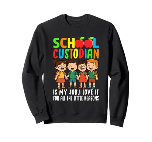 Buntes Schulkustodian-Kinder-Design Sweatshirt Buntes Schulkustodian-Kinder-Design Sweatshirt von Happy Learning