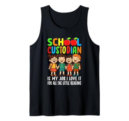 Buntes Schulkustodian-Kinder-Design Tank Top Buntes Schulkustodian-Kinder-Design Tank Top von Happy Learning
