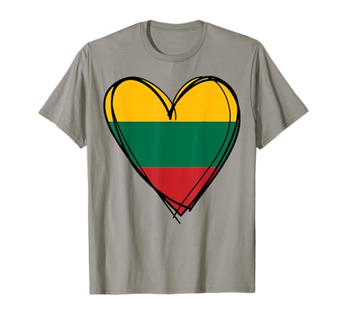 Stolzer litauischer Junge Mädchen Tante Papa Mama Litauen Flagge Herz T-Shirt Stolzer litauischer Junge Mädchen Tante Papa Mama Litauen Flagge Herz T-Shirt von Happy Lithuania Independence Restoration Day