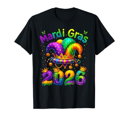 Fasching 2026 Narren Happy Karneval Fasching Karneval Herren Damen T-Shirt Fasching 2026 Narren Happy Karneval Fasching Karneval Herren Damen T-Shirt von Happy Mardi Gras Carnival 2026 Apparel For Family