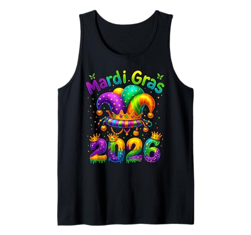Fasching 2026 Narren Happy Karneval Fasching Karneval Herren Damen Tank Top von Happy Mardi Gras Carnival 2026 Apparel For Family