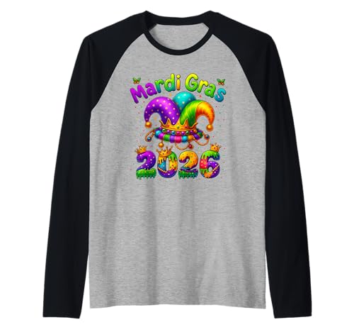 Happy Mardi Gras Karneval Fasching 2026 Narren Männer Frauen Raglan Happy Mardi Gras Karneval Fasching 2026 Narren Männer Frauen Raglan von Happy Mardi Gras Carnival 2026 Apparel For Family