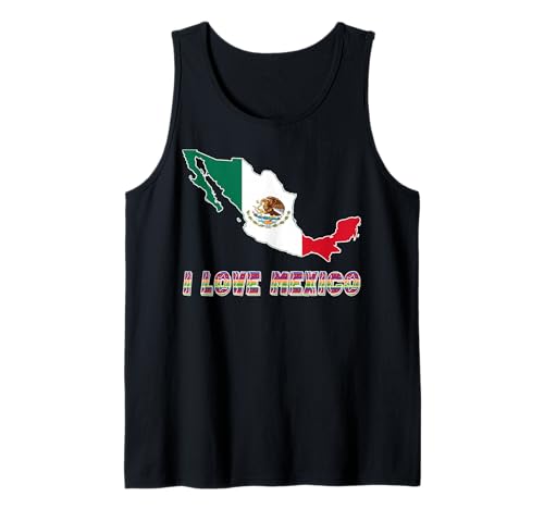 Hello Mexico I Love Mexico Map Flag Stolzer Mexikaner Papa Mama Tank Top von Happy Mexico Independence Day Mexican Pride Tee