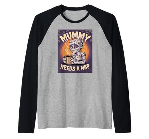 Mama braucht EIN Nickerchen Lustiger Halloween-Kaffee Raglan von Happy Moms and Mummys Halloween Designs