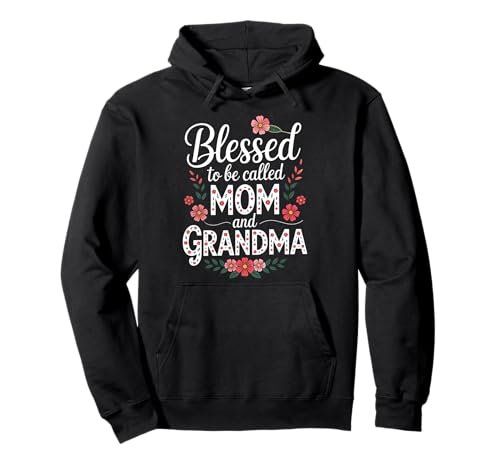Gesegnet, Mama und Oma Netter Blumen-Muttertag genannt zu werden Pullover Hoodie von Happy Mother's Day Tee