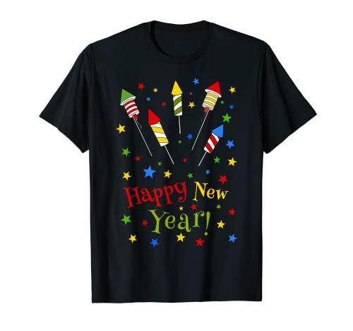 Happy New Year Silvester Outfit Neujahr Herren Damen T-Shirt Happy New Year Silvester Outfit Neujahr Herren Damen T-Shirt von Happy New Year Silvester Outfit Frohes Neues Jahr