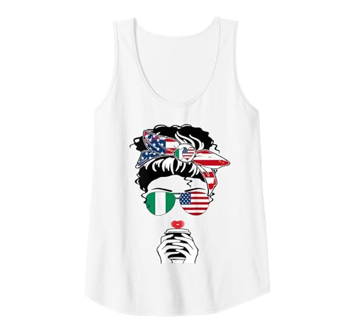 Damen Nigerianische Amerikanische Kaffee Mama Mädchen Schwester Tante Nigeria US-Flagge Tank Top Damen Nigerianische Amerikanische Kaffee Mama Mädchen Schwester Tante Nigeria US-Flagge Tank Top von Happy Nigerian American Day Nigerian American Tee