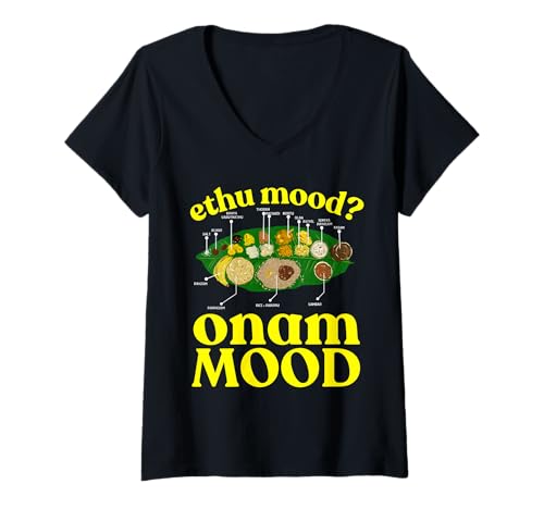 Damen Ethu Mood Onam Mood Happy Onam Cool Herren Damen Kinder T-Shirt mit V-Ausschnitt Damen Ethu Mood Onam Mood Happy Onam Cool Herren Damen Kinder T-Shirt mit V-Ausschnitt von Happy Onam Kerala Festival Holiday Shirt Tees