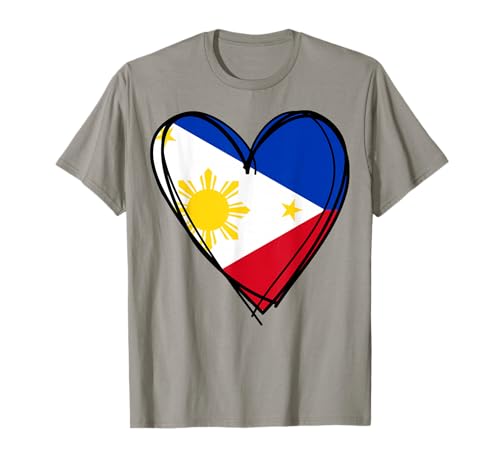 Stolzer philippinischer Junge Mädchen Tante Papa Mama Philippinen Flagge Herz T-Shirt Stolzer philippinischer Junge Mädchen Tante Papa Mama Philippinen Flagge Herz T-Shirt von Happy Philippines Independence Day I Love Manila