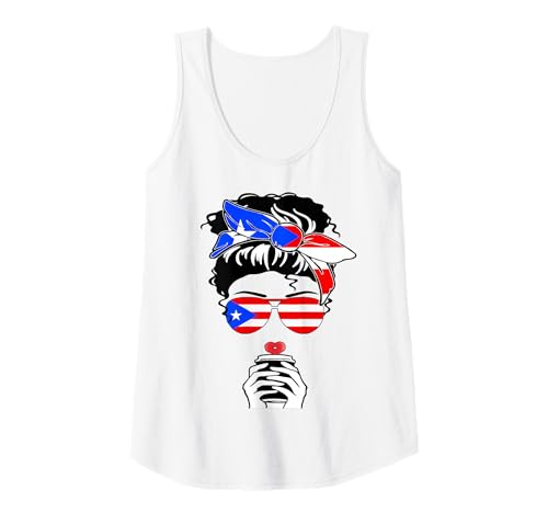 Damen Coole Puerto Rican Coffee Mama Mom Girl Aunt Puerto Rico Flagge Tank Top Damen Coole Puerto Rican Coffee Mama Mom Girl Aunt Puerto Rico Flagge Tank Top von Happy Puerto Rico Independence Proud Puerto Rican