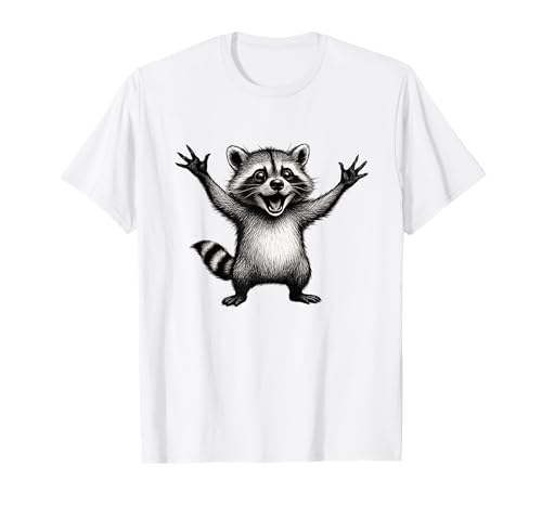 Happy Racoon Lustiger Kleiner Waschbär Baby Lachender Racoon T-Shirt von Happy Racoon Makes Happy Cute Little Baby Racoon