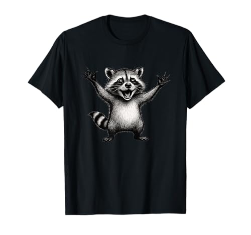 Happy Racoon Lustiger Kleiner Waschbär Baby Lachender Racoon T-Shirt von Happy Racoon Makes Happy Cute Little Baby Racoon