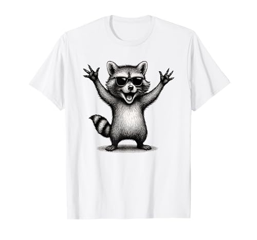 Happy Racoon Lustiger Kleiner Waschbär Baby Lachender Racoon T-Shirt von Happy Racoon Makes Happy Cute Little Baby Racoon