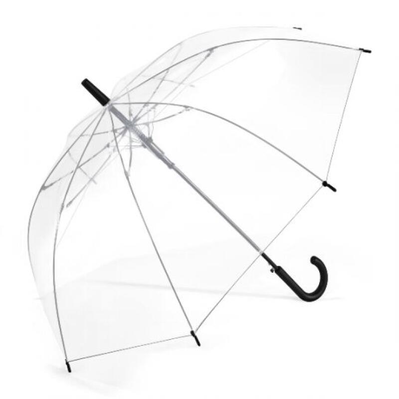 Happy Rain - happy rain Essentials Long AC Clear Regenschirm Schwarz Schwarz von Happy Rain