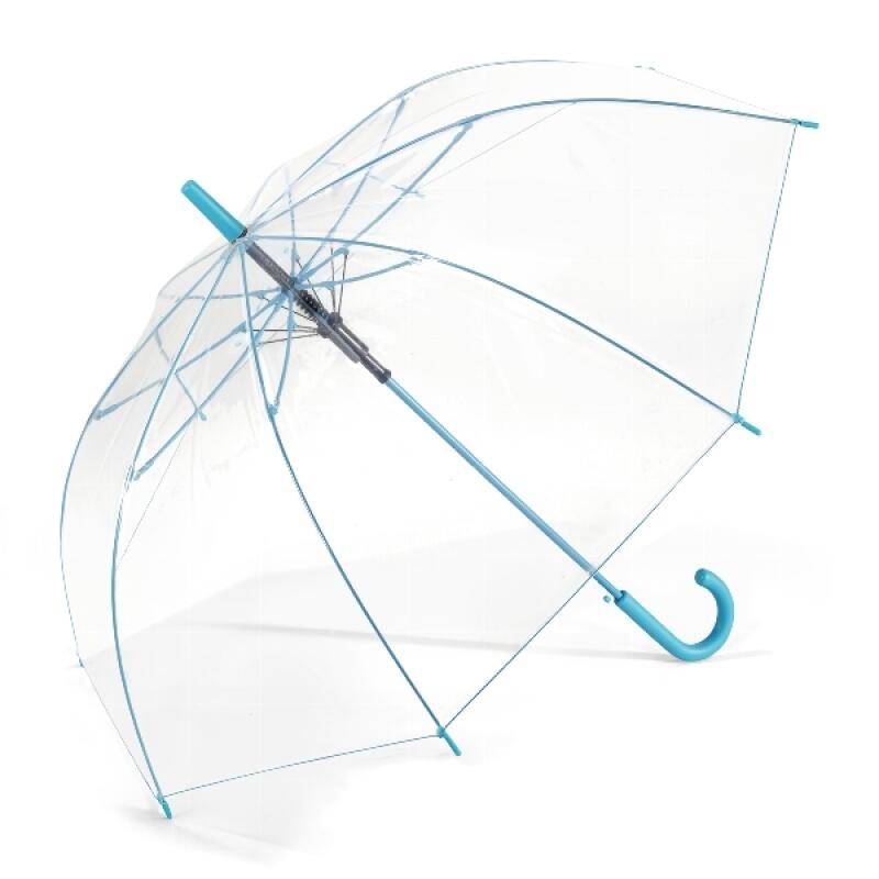 Happy Rain - happy rain Essentials Long AC Clear Regenschirm Türkis von Happy Rain